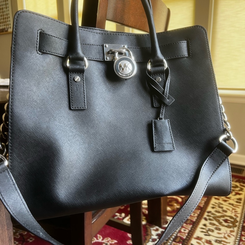 Michael Kors Black Saffiano Leather Handbag